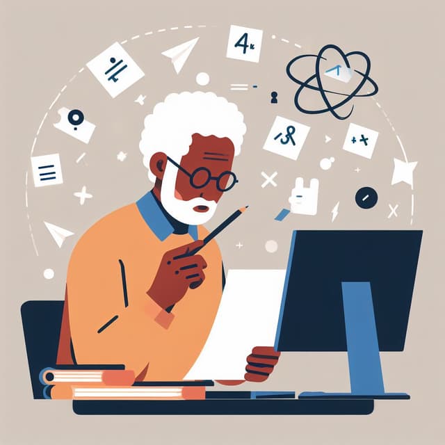 A man with a beard focused on understanding a document
